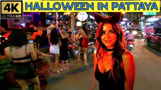 Heavy Traffic at Halloween Night in Pattaya Soi Buakhao Beach Road 2024 Thailand [upl. by Oiratno]