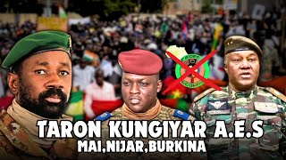 🚨Taron kungiyar AES a birnin Yamai na Nijar🇳🇪Jawabin Captain Ibrahin Taraore [upl. by Ajssatan]