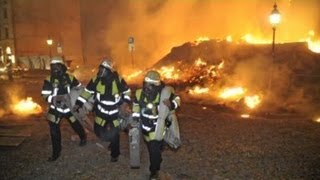 Fliegerbombe in München Schwabing explodiert Bilder der Feuerwehr [upl. by Airamzul]