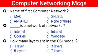 Part 1  Computer Networking Mcqs  networking mcq questions and answers [upl. by Nagiem745]