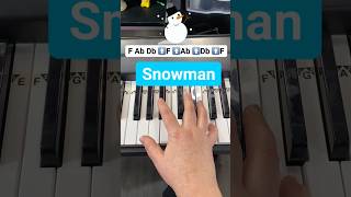 Snowman Piano Easy Tutorial ⛄️🥺 shorts piano [upl. by Diver]