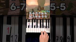 Zelda BotW Kass Theme Piano Tutorial shorts [upl. by Llireva]