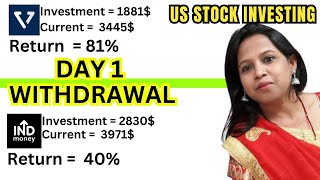 Day 1 Vested and IndMoney Investment Withdrawal [upl. by Alda]