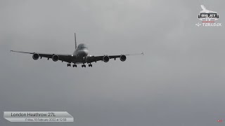 Great landing during storm Eunice by these highly skilled Qatar Pilots Credits Big Jet TV [upl. by Buckley663]