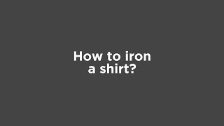 How to iron a shirt [upl. by Anaeda]