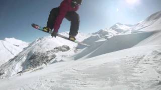 Learn How To Snowboard Back Side 180  Snowboard Tricks For Freestyle Snowboarding [upl. by Retnuh]