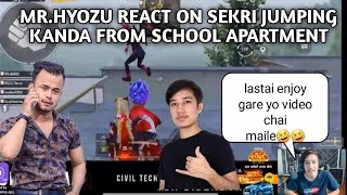 Mrhyozu react on CR7 horaa Sekri jumping kanda pubgmobilenepal [upl. by Fotzsyzrk970]