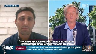 Montpellier un avocat conteste en justice lobligation du port du masque en extérieur [upl. by Olenolin]