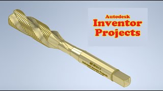 Autodesk Inventor Tutorial Model 41 Twisted Tap Bit M14x15mm [upl. by Viccora]