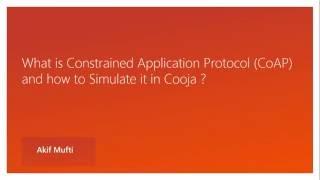 Constrained Application Protocol CoAP  Part 1 [upl. by Dorran]