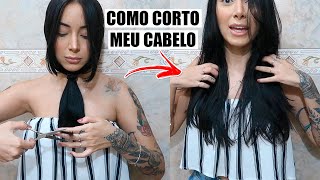 COMO CORTAR O CABELO SOZINHA [upl. by Merilee]