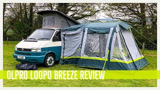 OLPRO Loopo Breeze Review  Inflatable air beam drive away awning for campervans [upl. by Nevla756]