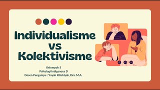 INDIVIDUALISME VS KOLEKTIVISME DI MASYARAKAT [upl. by Hathcock]