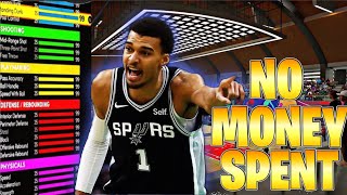 VICTOR WEMBANYAMA BUILD NBA 2K24 NO MONEY SPENT EP 2 THE STRUGGLE [upl. by Abbey]