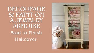 Thrifted Jewelry Armoire Makeover Start to Finish [upl. by Wendy1]