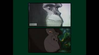 TARZAN 1999  Opening Scene Storyboard amp Final Result Comparison [upl. by Atekan]