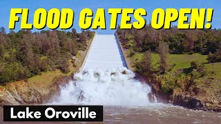 Emergency Action at Oroville Spillway Opens to Combat Floods  Lake Oroville Update February 2024 [upl. by Yesrej587]