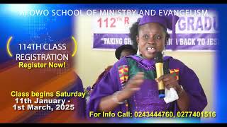 AFOWO SCHOOL OF MINISTRY AND EVANGELISM 114TH CLASS REGISTRATION [upl. by Sipple]