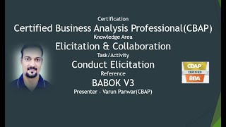 Conduct Requirement Elicitation Business Analysis Exam tutorials [upl. by Lucius]