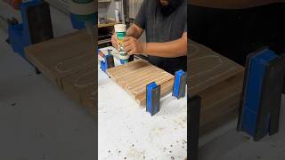 Using titebond 3 to glue up a cherry blank diywoodworking diy woodturning wood [upl. by Ahtnammas]