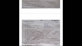 7th Maths 2nd Mid Term Test 2022 Original Question Paper Nagapattinam District English Medium [upl. by Yssirhc640]