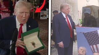 Adin Ross GIFTS DONALD TRUMP WATCH AND CAR [upl. by Ayikaz326]