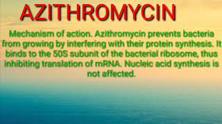 Mechanism action of azithromycin [upl. by Oironoh]