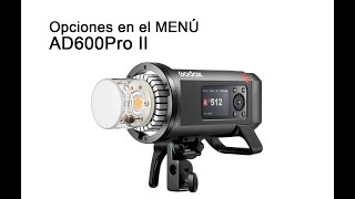 Godox AD600proII uso de la botonera y visualización del panel LCD [upl. by Svensen]