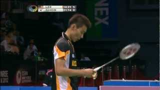 F  MS  Lee Chong Wei vs Shon Wan Ho  2012 YonexSunrise India Open [upl. by Asiralc]