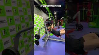 Press inclinado con barra gym coach fitness chestday routines [upl. by Adnawuj781]