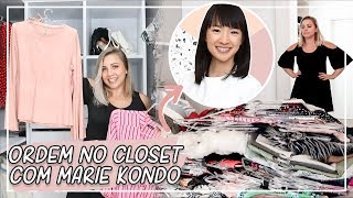 ORGANIZAÇÃO NO CLOSET BY MARIE KONDO  TOUR  Método Konmari [upl. by Ahtera]