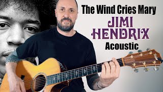 The Wind Cries Mary  Jimi Hendrix acoustic Tutorial [upl. by Seumas]