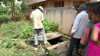 Time Lapse of Fecal Sludge septage Collection septic tank emptying using a honeysucker [upl. by Acirretal]