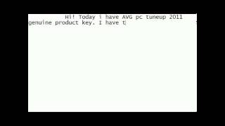 AVG Pc tuneup 2011 genuine key 10000 working [upl. by Mazurek]