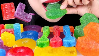 ASMR KOHAKUTO MUKBNG RAINBOW DESSERTS LEGO EATING SOUNDS 코하쿠토 먹방 무지개 디저트 레고 이팅 사운드 먹방 [upl. by Anifur]