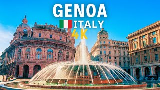 Genoa Italy 🇮🇹 4K ULTRA HD Drone video  Genoa city 4K Aerial view with Relaxing Music [upl. by Donny]