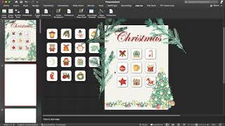 Create Christmas Bingo Cards in PowerPoint [upl. by Euqinamod]