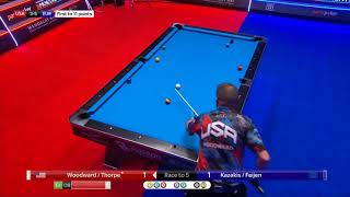 Mosconi Cup 2019  Woodward Thorpe  Calling the Jaw of the Pool Table quotTittiesquot [upl. by Jobyna]