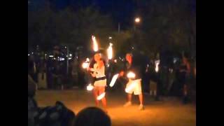 Becka amp Ashley Fire Spinning Duet  Kaskade Eyes [upl. by Montanez]