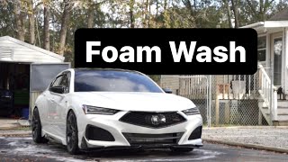 Acura TLX Type S Foam Wash  Auto Detailing [upl. by Drahcir159]