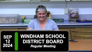 Windham School District Board Mtg 91224 [upl. by Vaenfila527]