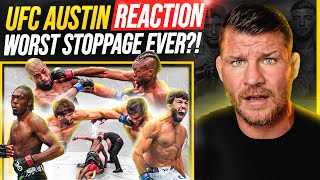 BISPING reacts UFC Austin WORST STOPPAGE EVER Arman Tsarukyan KOs Beniel Dariush is Islam Next [upl. by Gnemgnok16]