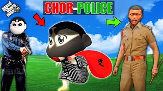 GTA 5  FRANKLIN amp SHINCHAN Playing CHOR POLICE in GTA 5  CHOR POLICE Gta 5 HIDE SEEK Gta 5 mods [upl. by Lemkul881]