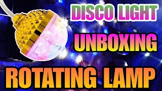 Rotating Magic Ball Light With Colorful Disco Lamp Light For Home Decoration  Disco Ball Unboxing [upl. by Nwahsram]