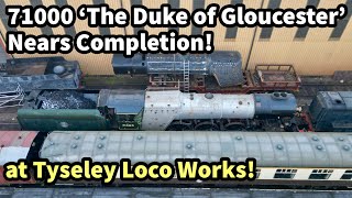 71000 The Duke of Gloucester NEARS Completion after 10 Years Aerial Views of TYSELEY LOCO WORKS [upl. by Barling]