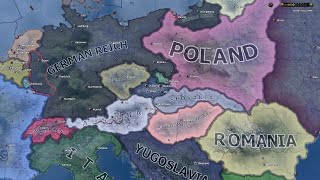 When Czechoslovakia is dismantled before WW2  Hoi4 Timelapse [upl. by Alikat]