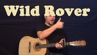 Wild Rover Dubliners Guitar Lesson Strum Chords How to Play Wild Rover Tutorial [upl. by Bald248]