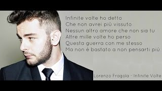 Lorenzo Fragola  Infinite Volte lyrics [upl. by Nishi]