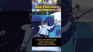 Paris Olympics S Koreas mens archery team wins third straight Olympic gold medal [upl. by Queenie]