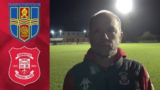 Bishops Stortford Vs Tamworth FC Post Match Interview [upl. by Rae]